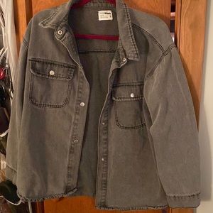 Denim shacket